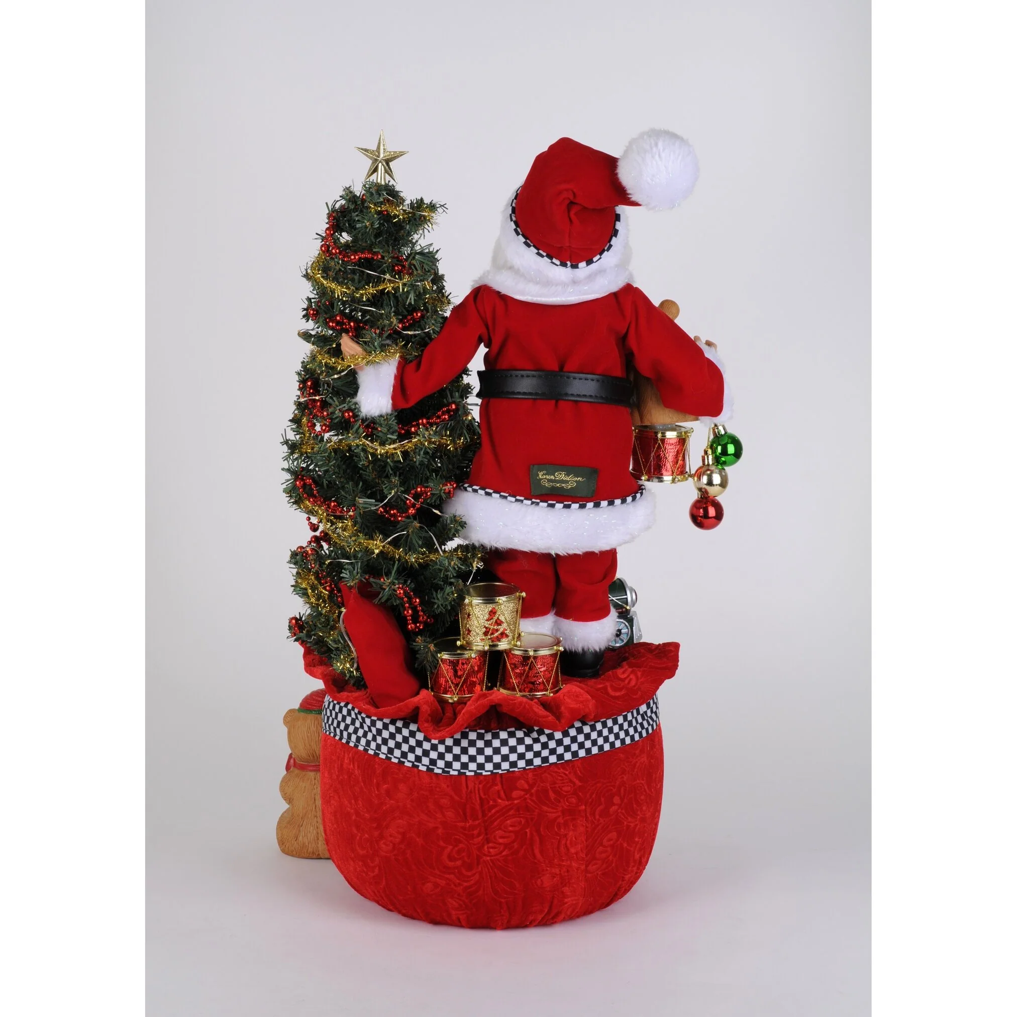 Lighted Merry Beary Christmas Santa Large Figurine, 25" - Image 2