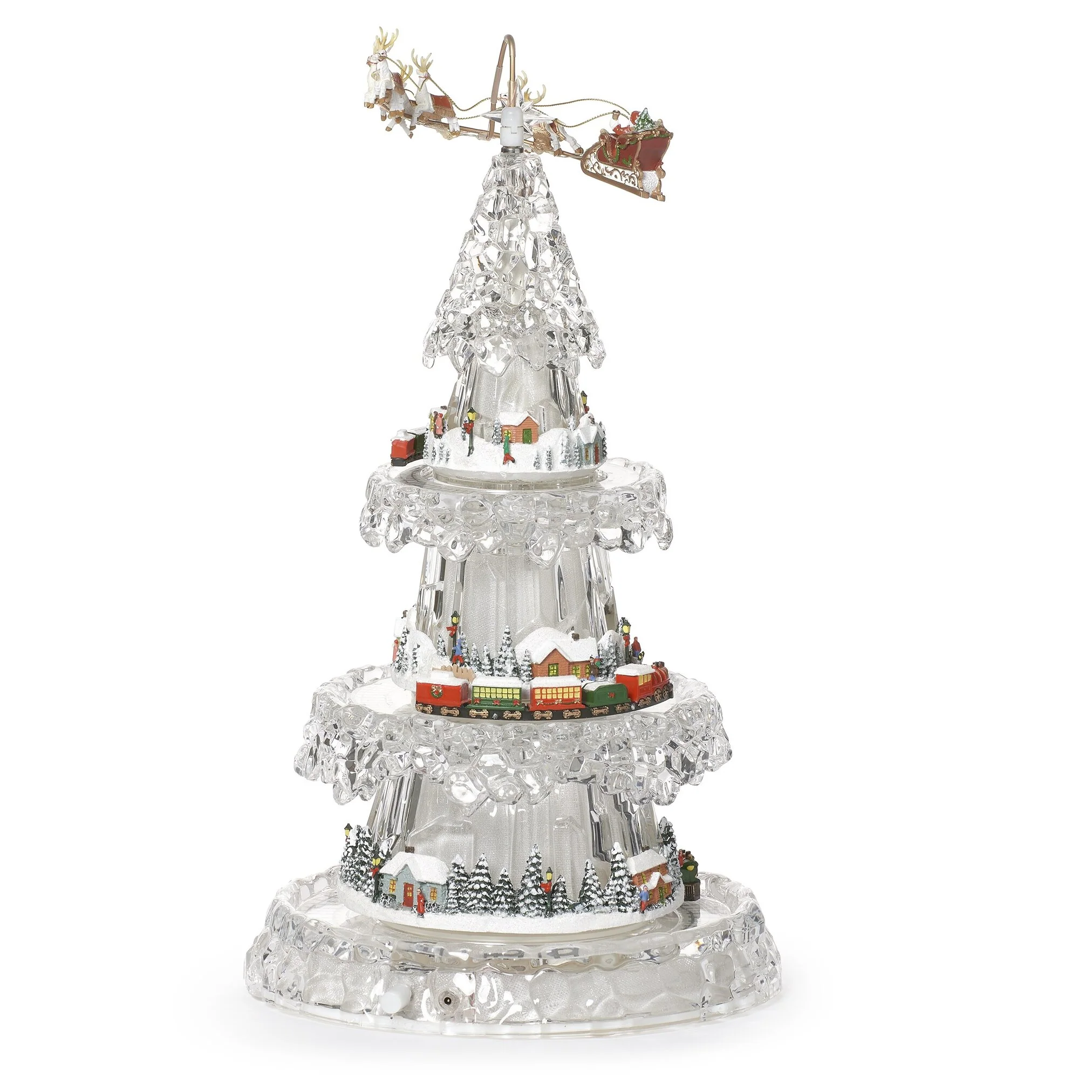 Lighted Musical 4-Layer Merry Christmas Tabletop Decoration, 18.5" - Image 6
