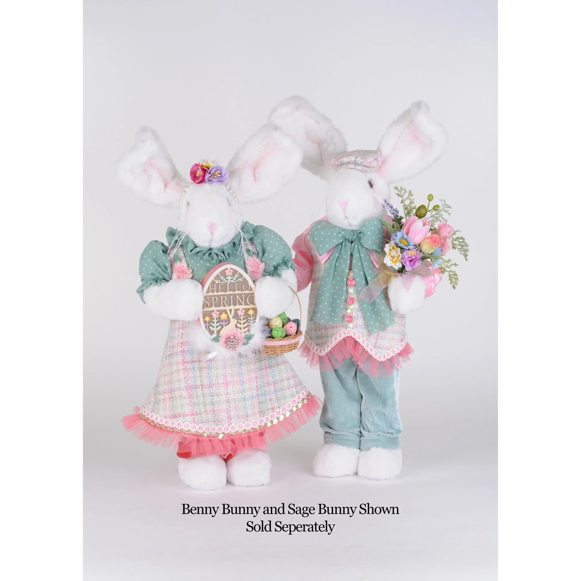 Lighted Sage Bunny Figure, 23" - Image 3