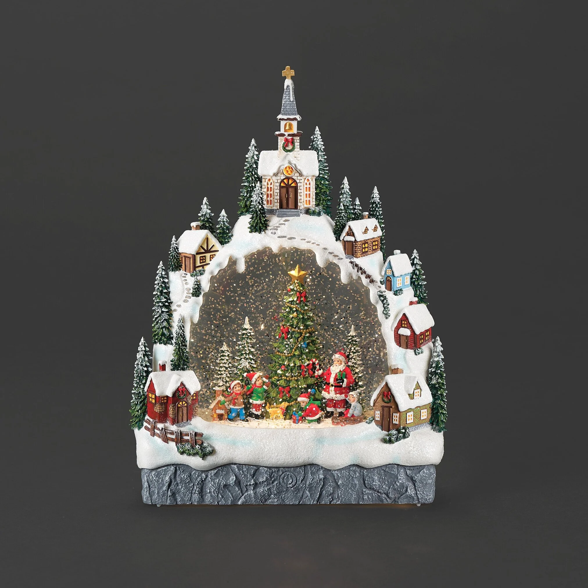 Lighted Swirl Christmas Village Arch, 11.25" - Image 2