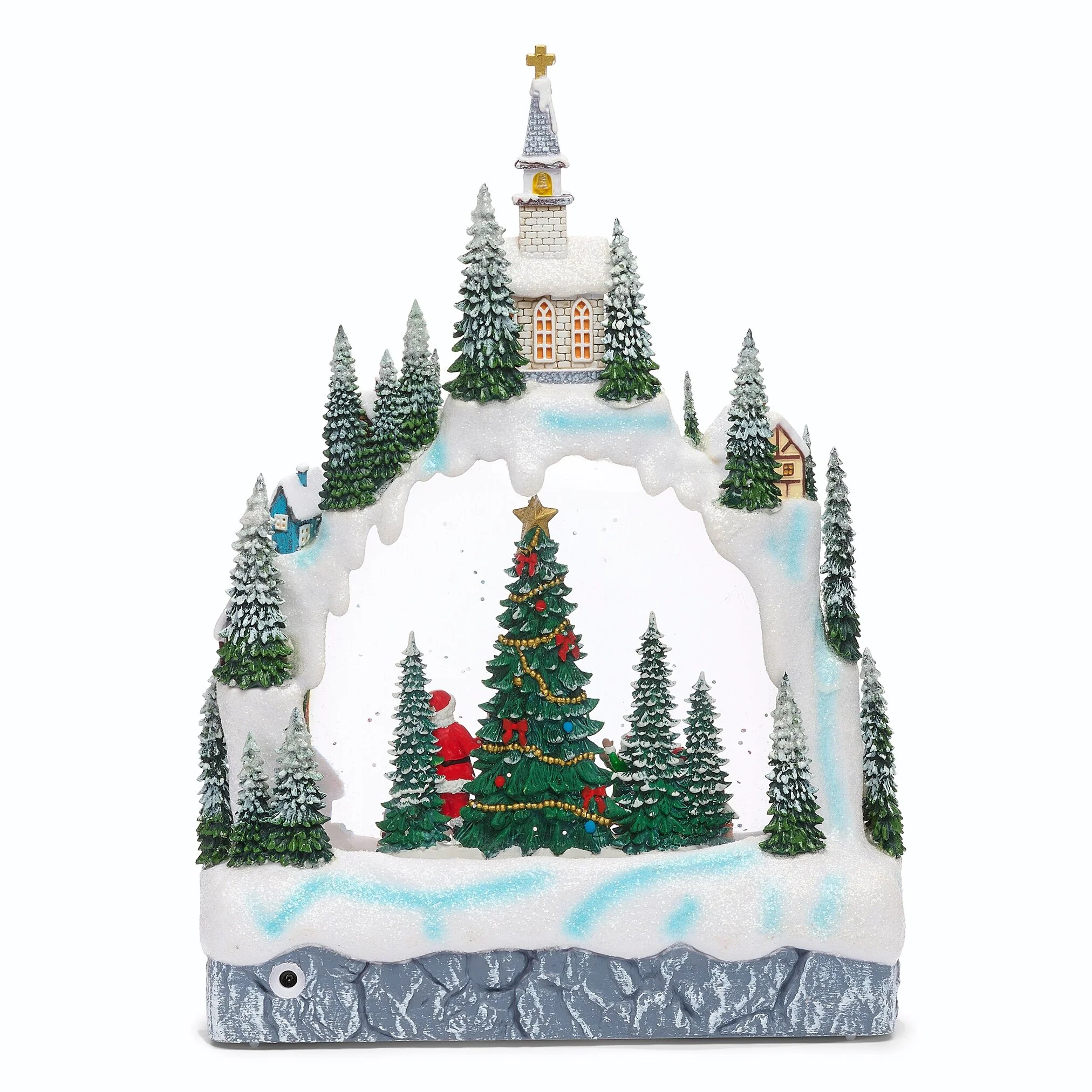 Lighted Swirl Christmas Village Arch, 11.25" - Image 4