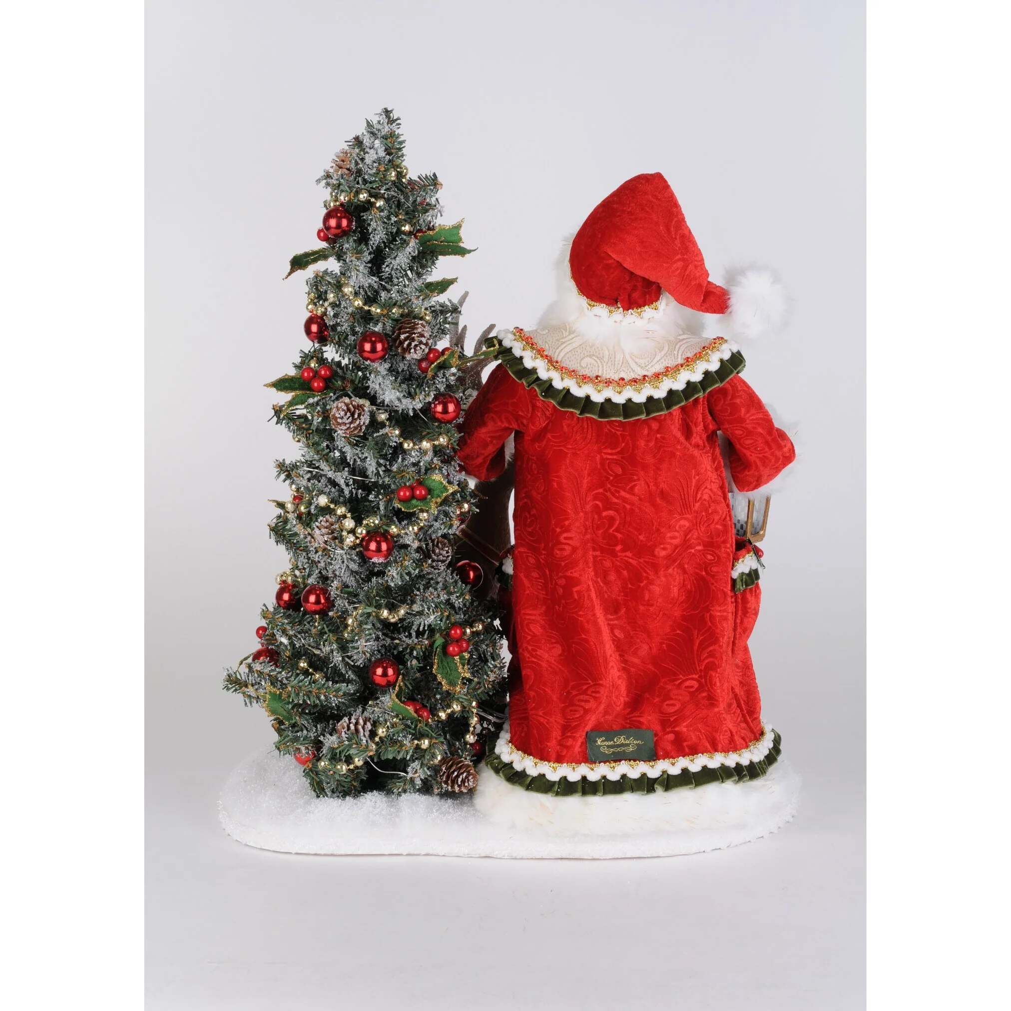 Lighted Woodland Eve of Christmas Santa Figurine, 22" - Image 2