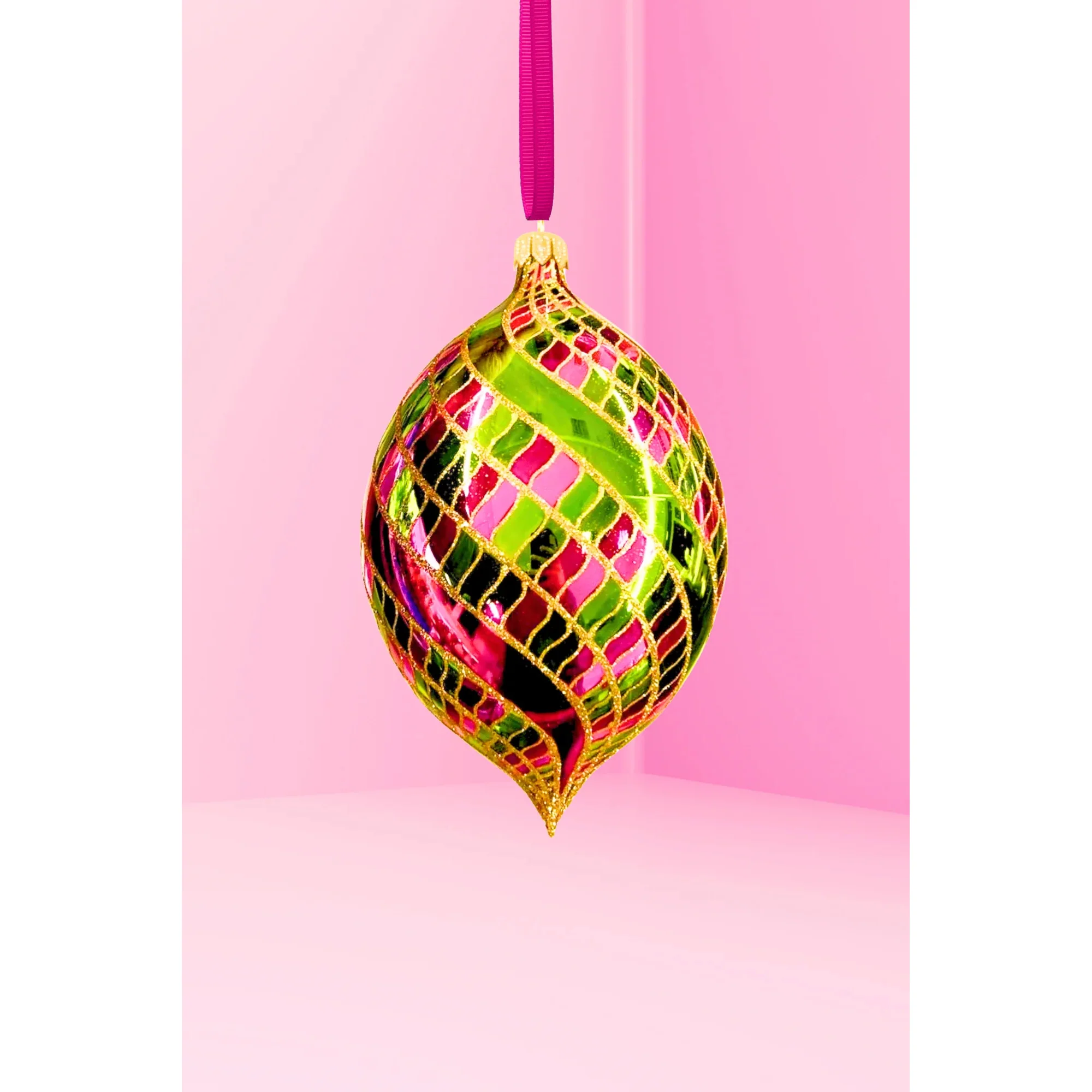Luck Is A Lady Spinner Glass Ornament, 7"