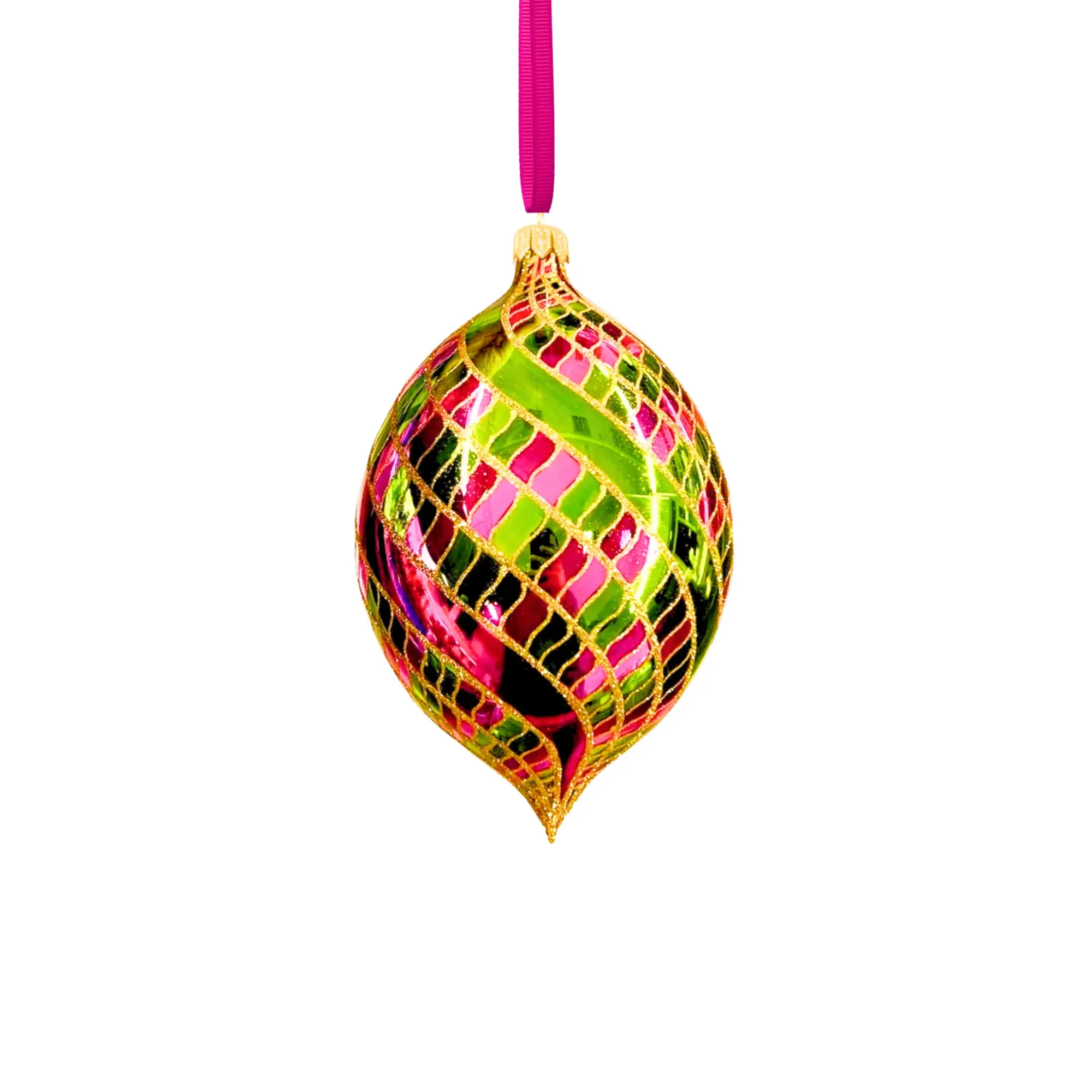 Luck Is A Lady Spinner Glass Ornament, 7" - Image 2