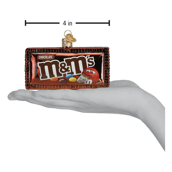M&M's Milk Chocolate Glass Ornament, 4" - Image 7