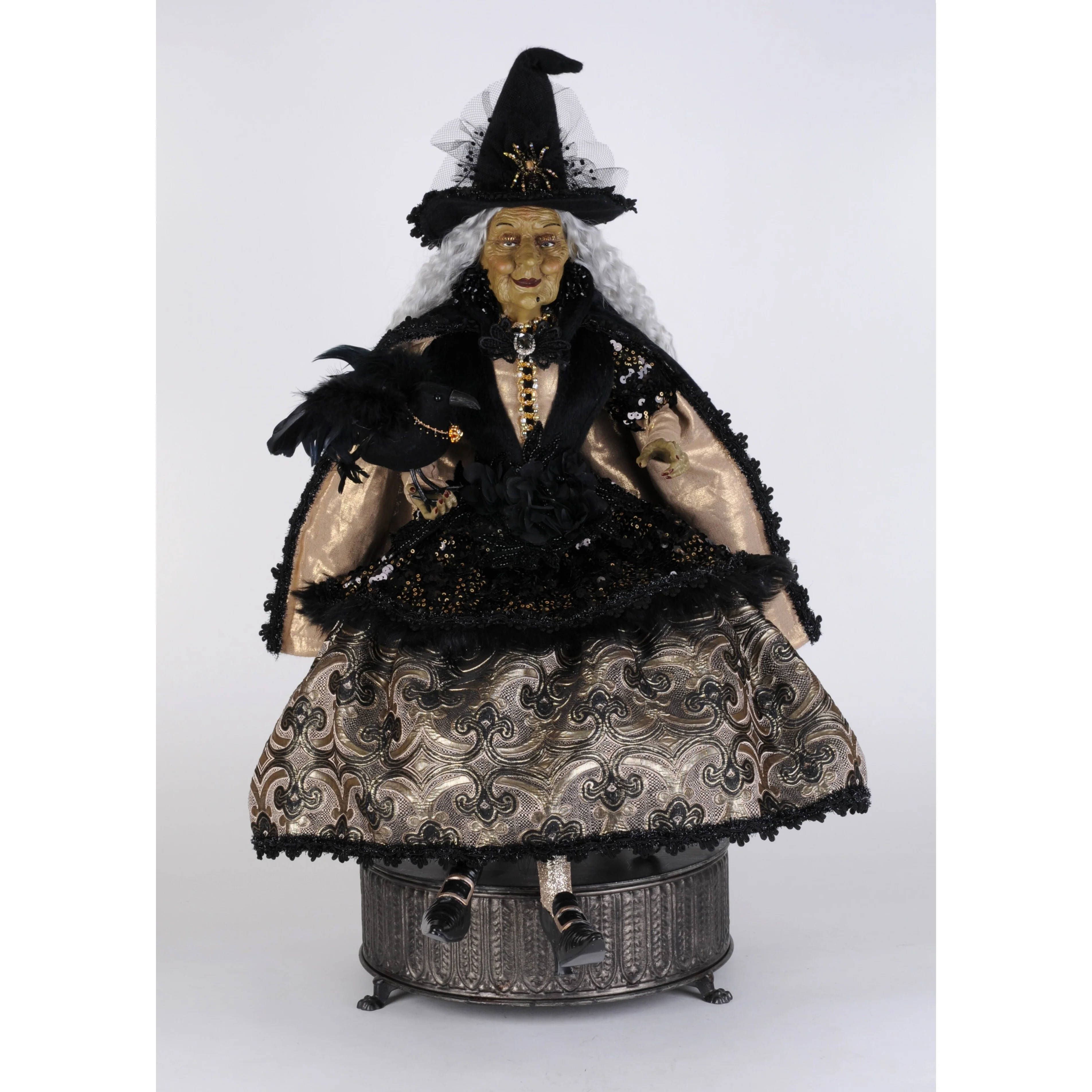 Madam Corvina Sitting Witch Figurine, 26"