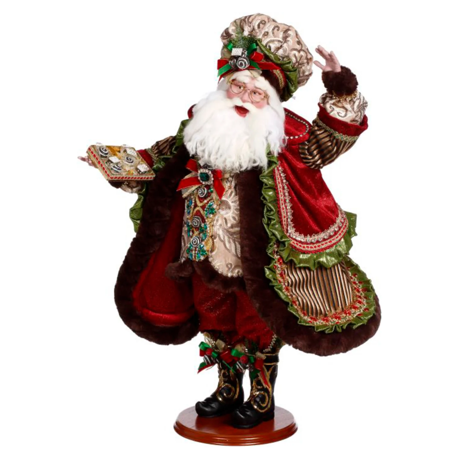 Chocolatier Santa Large Figurine, 26"