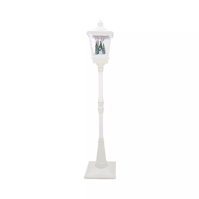 Snowing Snowman White Light Post, 72"