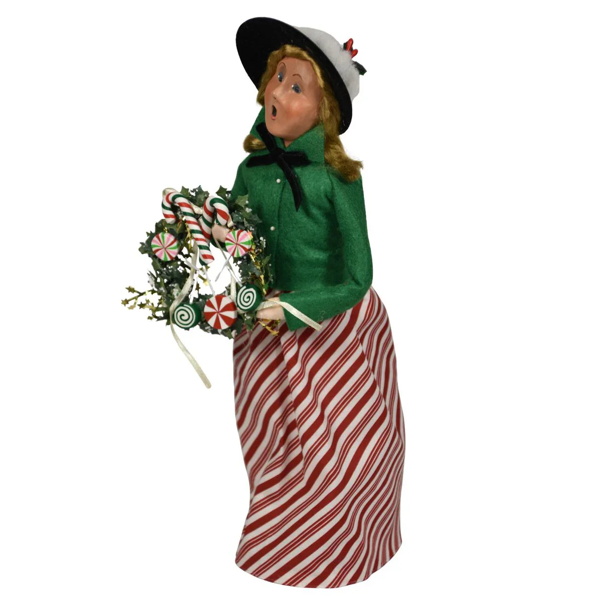 Merry Mint Woman Caroler Figurine, 13" - Image 6