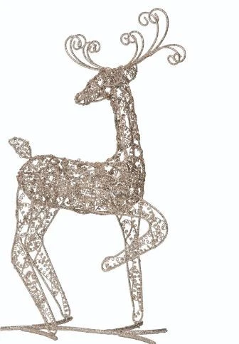 Metal Wire Standing Reindeer 2 Styles (sold individually) - Image 2