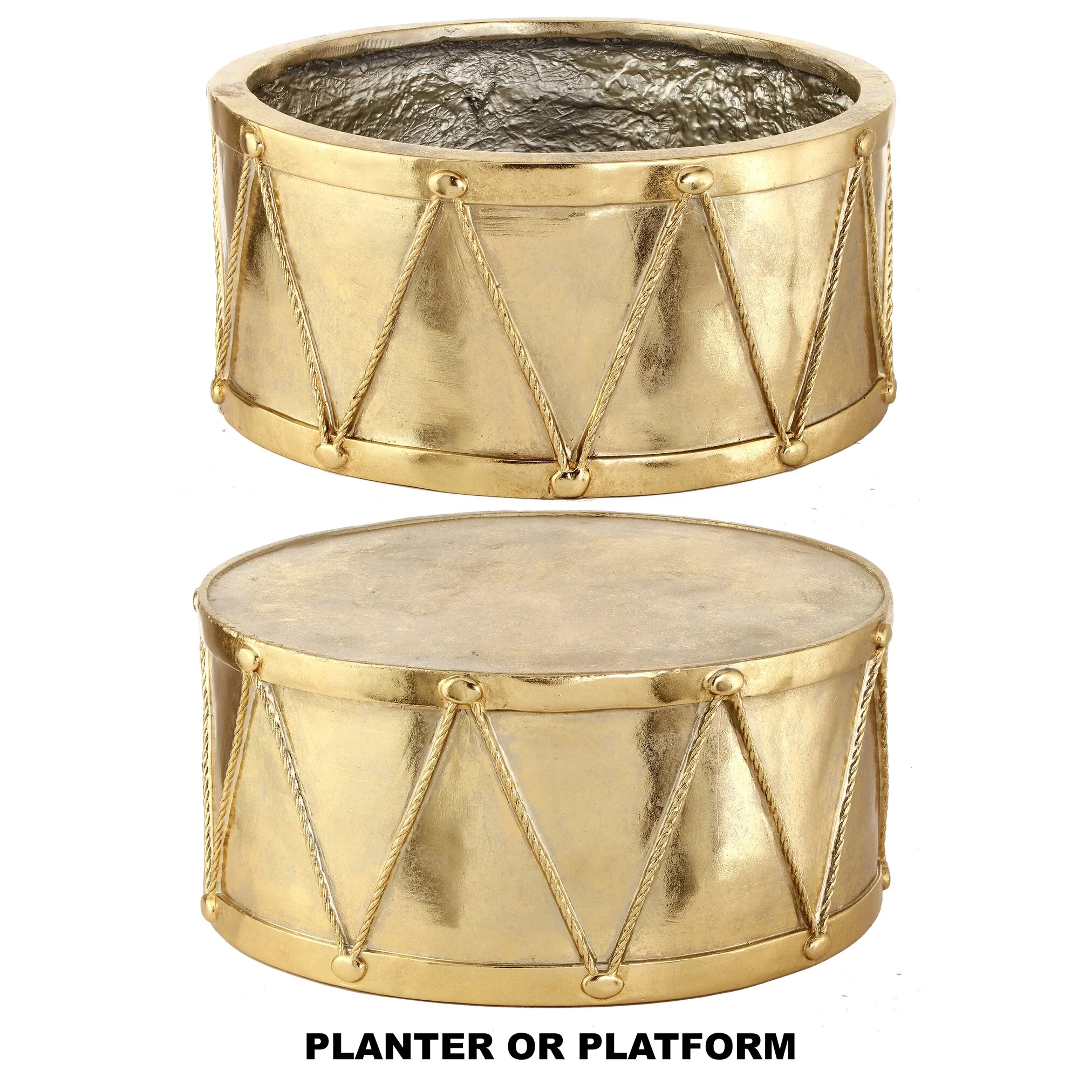 MGO Outdoor Royal Court Drum Planter/Stand, 22"