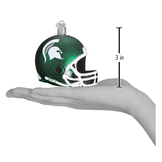 Michigan State Helmet Ornament, 3" - Image 3