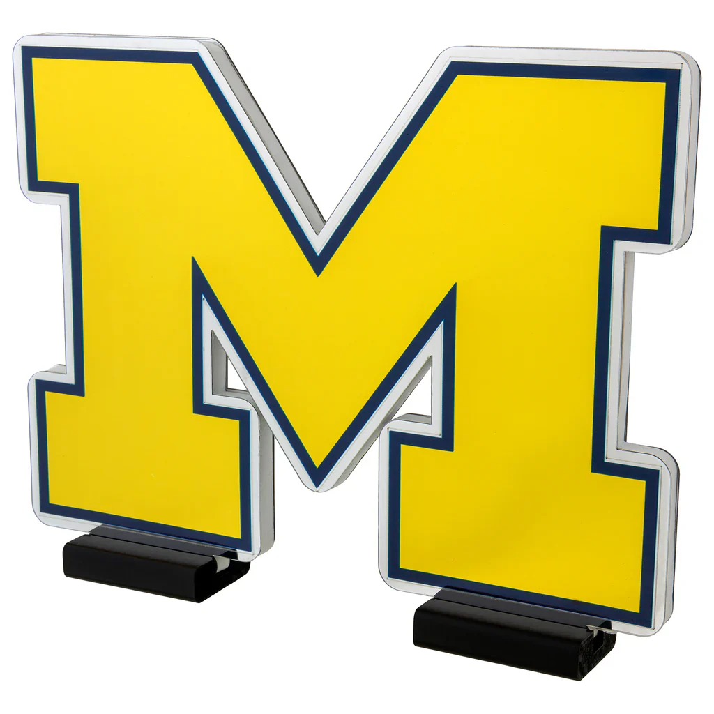 Michigan Wolverines LED Infinity Logo Light, Acrylic, w/UL Plug, 13.5" - Image 4