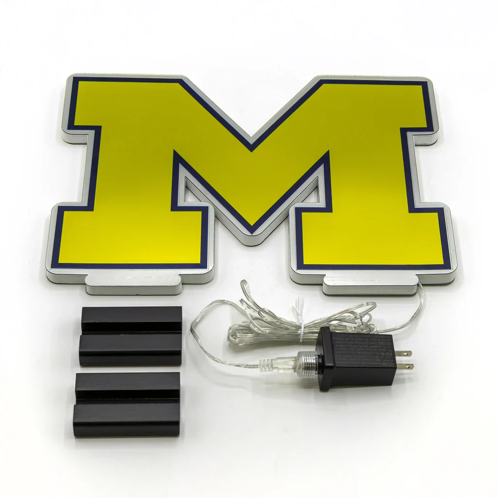 Michigan Wolverines LED Infinity Logo Light, Acrylic, w/UL Plug, 13.5" - Image 5