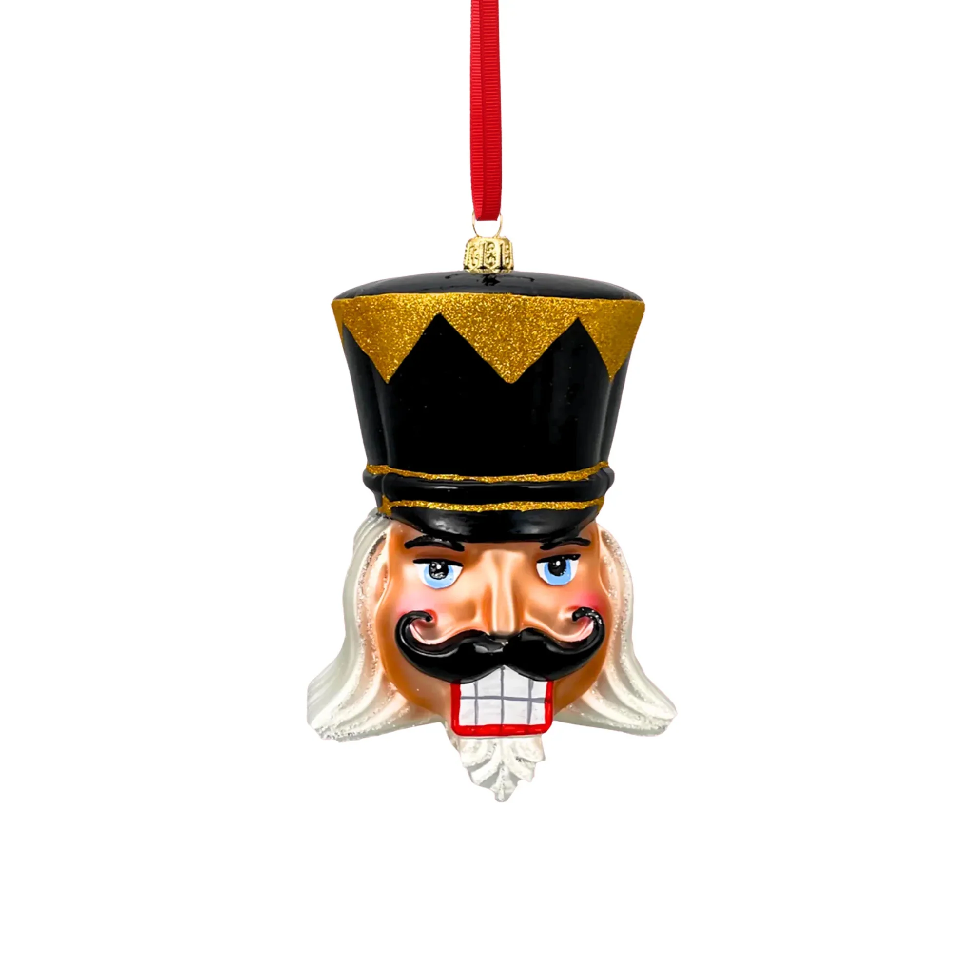 Midnight Black Glass Nutcracker Ornament, 5" - Image 2
