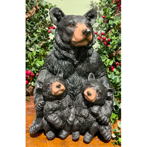 Mom & Kid Black Bears, 11.5"