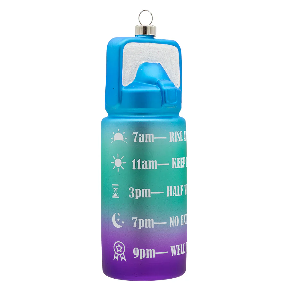 Motivational Water Bottle Glass Ornament - Image 2