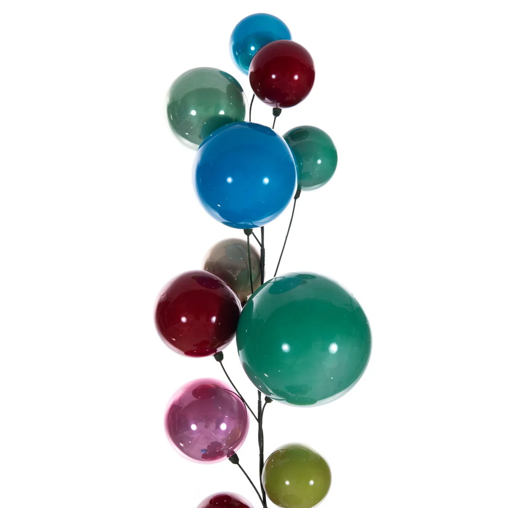 Multicolor Pearl Ball Branch Garland, 6' - Image 2