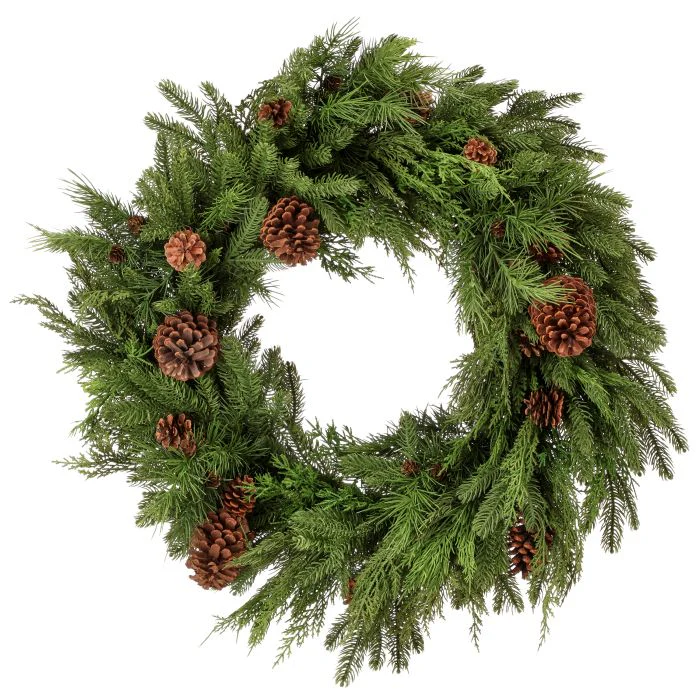 Natural Touch Mix Evergreen Wreath, 30"