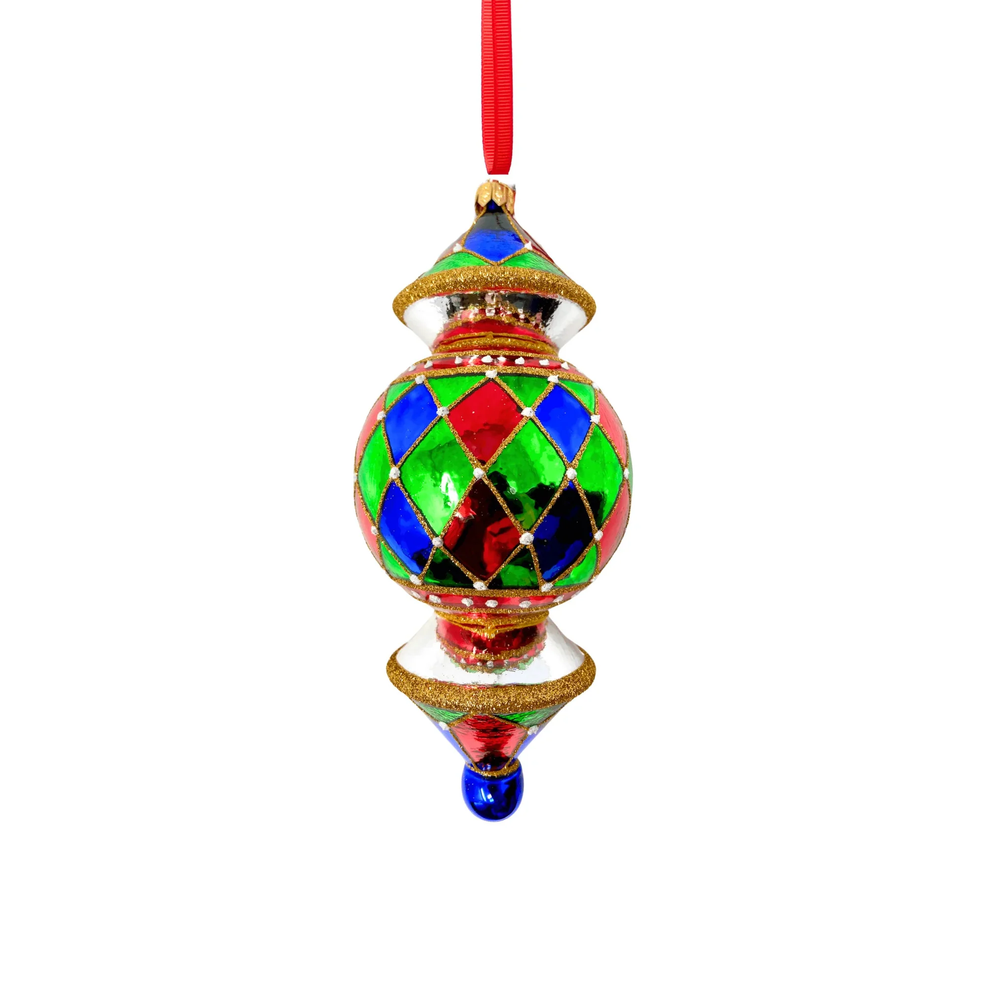 New Orleans Reflector Glass Ornament, 8"