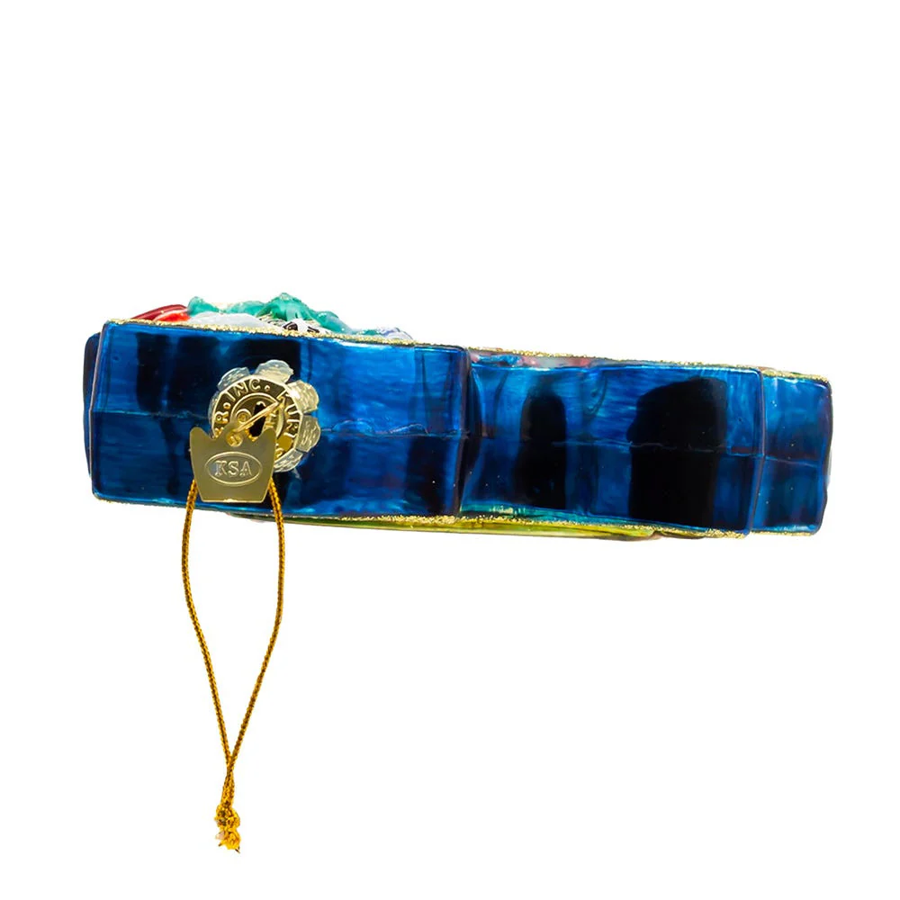 New York Cityscape Glass Map Ornament, 5.5" - Image 4