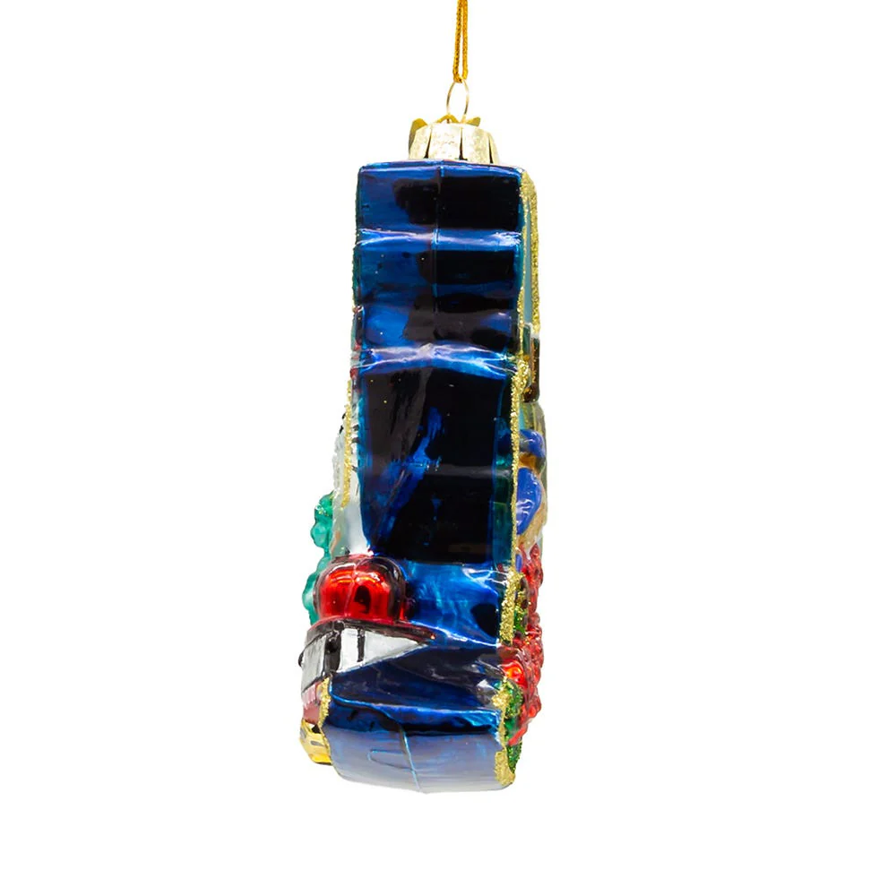 New York Cityscape Glass Map Ornament, 5.5" - Image 5