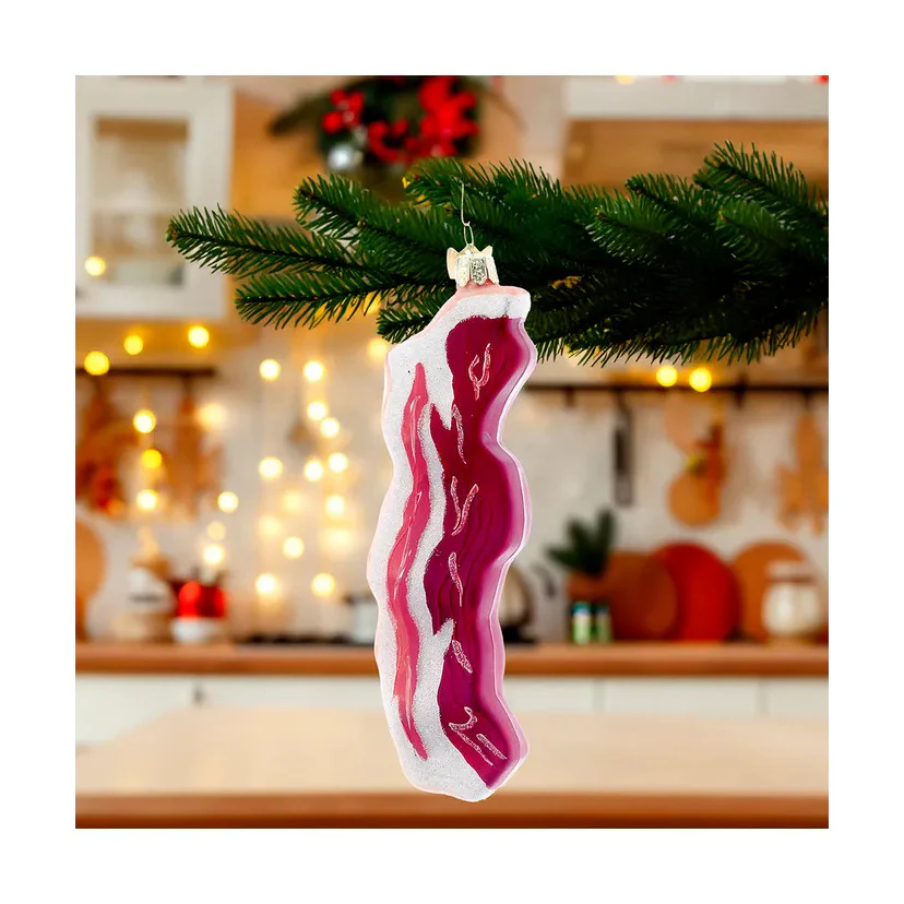 Noble Gems™ Bacon Glass Ornament - Image 2