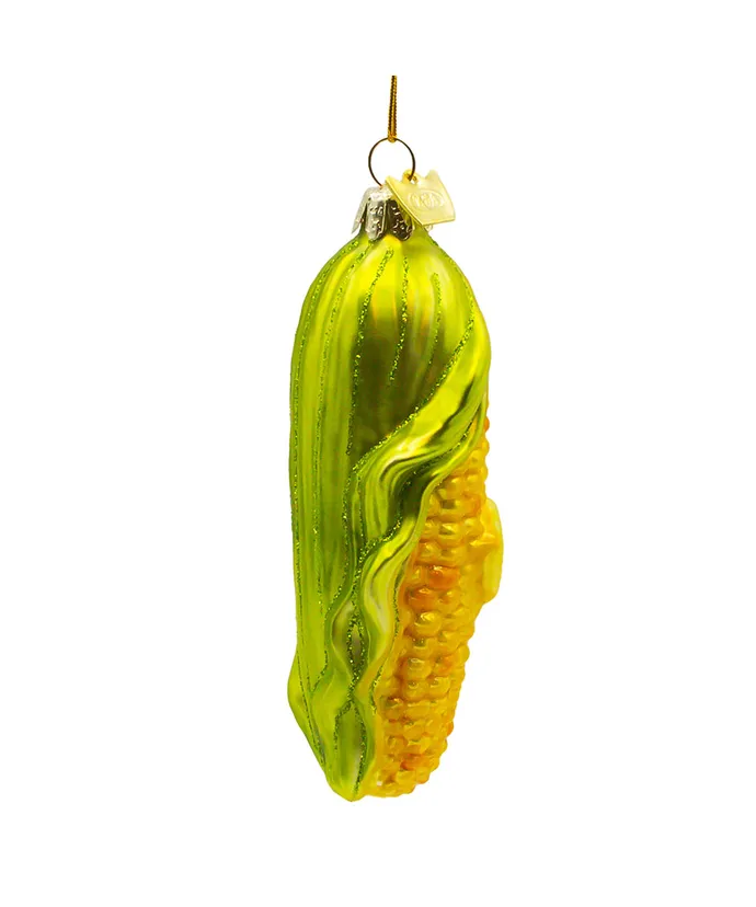 Noble Gems™ Corn On The Cob Glass Ornament - Image 3