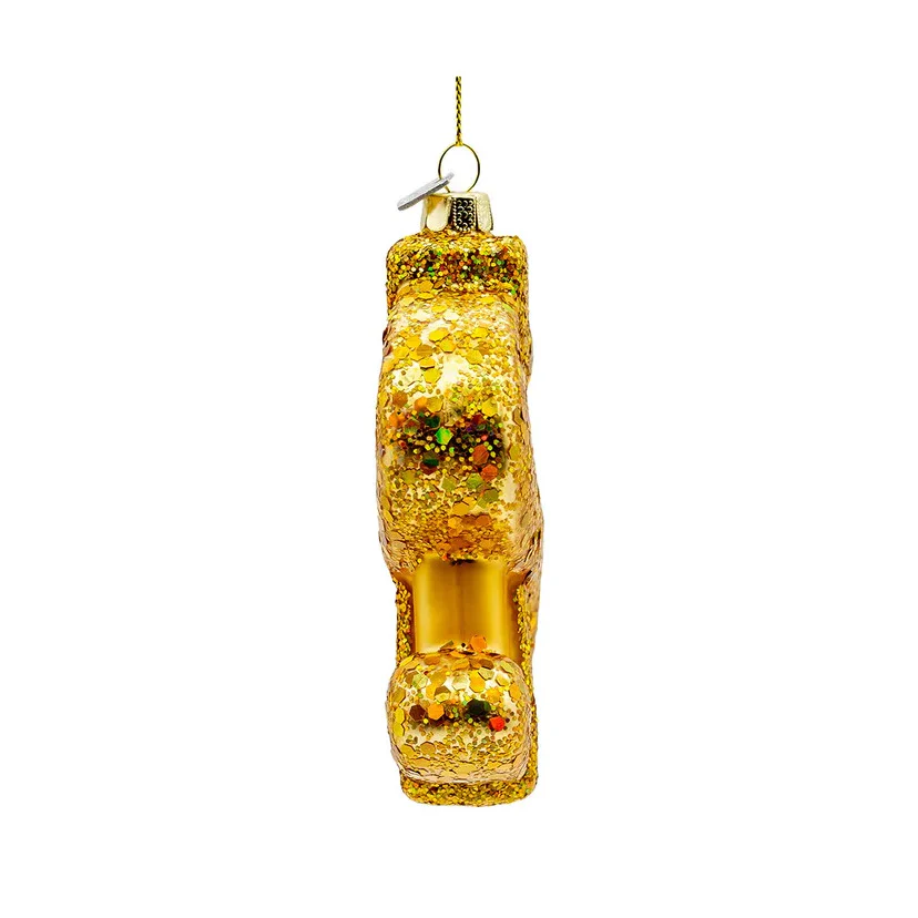 Noble Gems™ Glass Gold Dollar Sign Ornament, 4.75" - Image 2