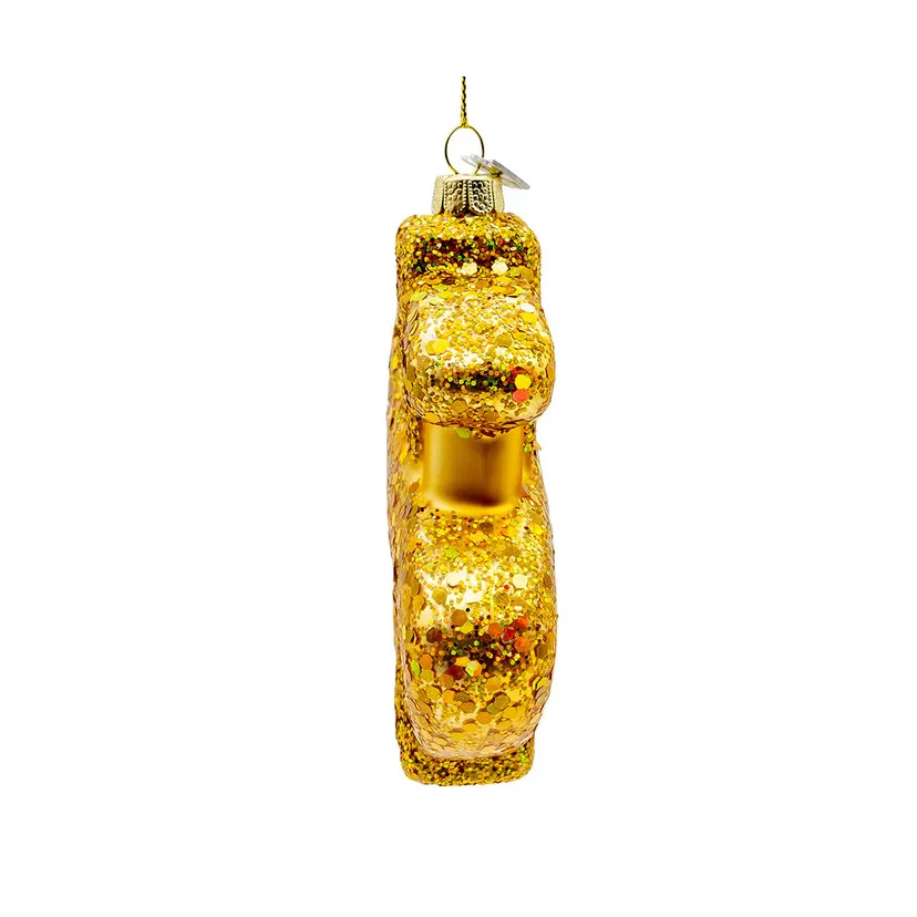 Noble Gems™ Glass Gold Dollar Sign Ornament, 4.75" - Image 4