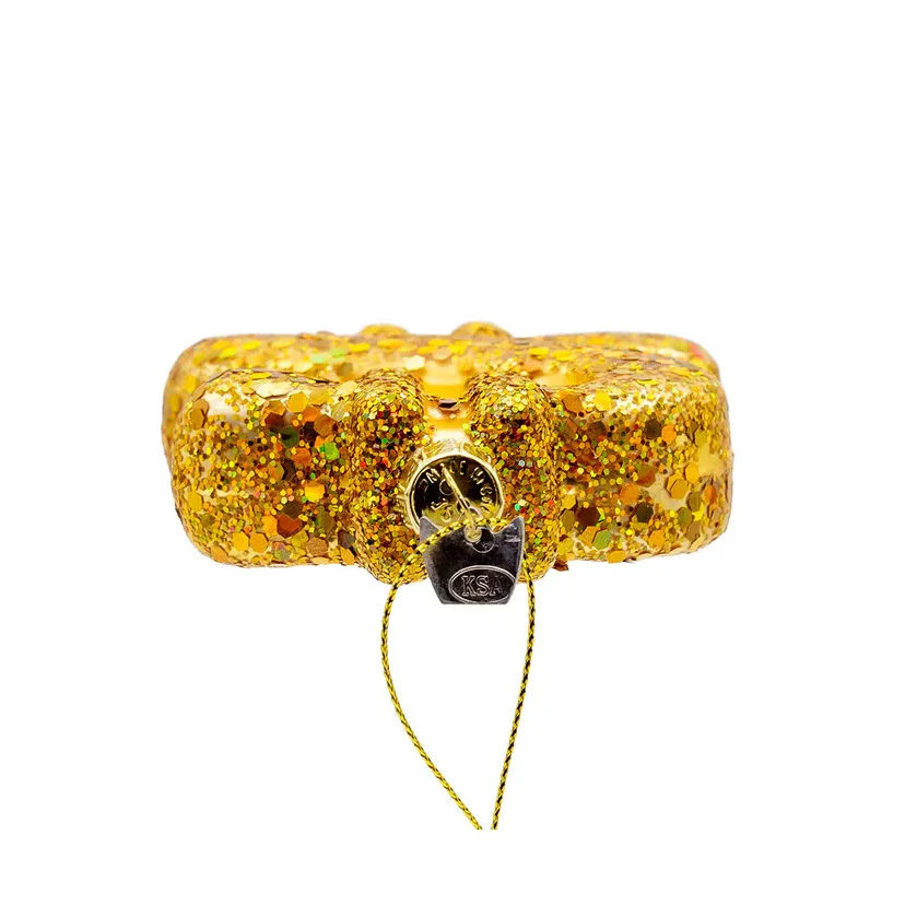 Noble Gems™ Glass Gold Dollar Sign Ornament, 4.75" - Image 5