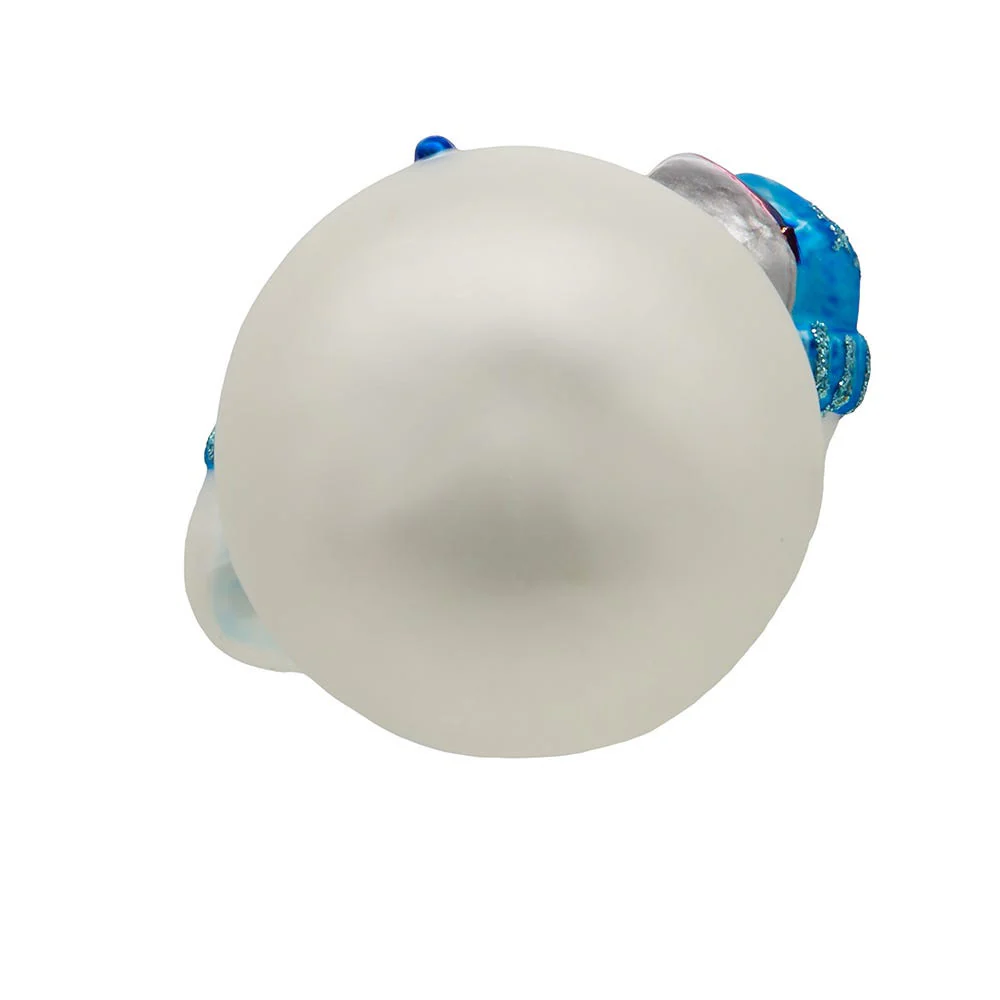Noble Gems™ Glass Hanukkah Snowman Ornament, 4.25" - Image 7