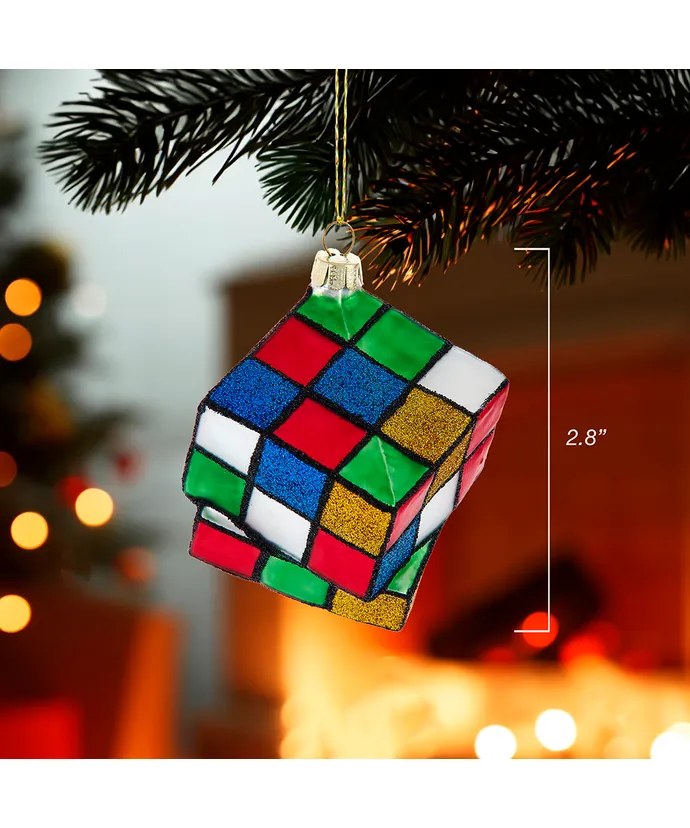 Noble Gems™ Glass Puzzle Cube Ornament - Image 2