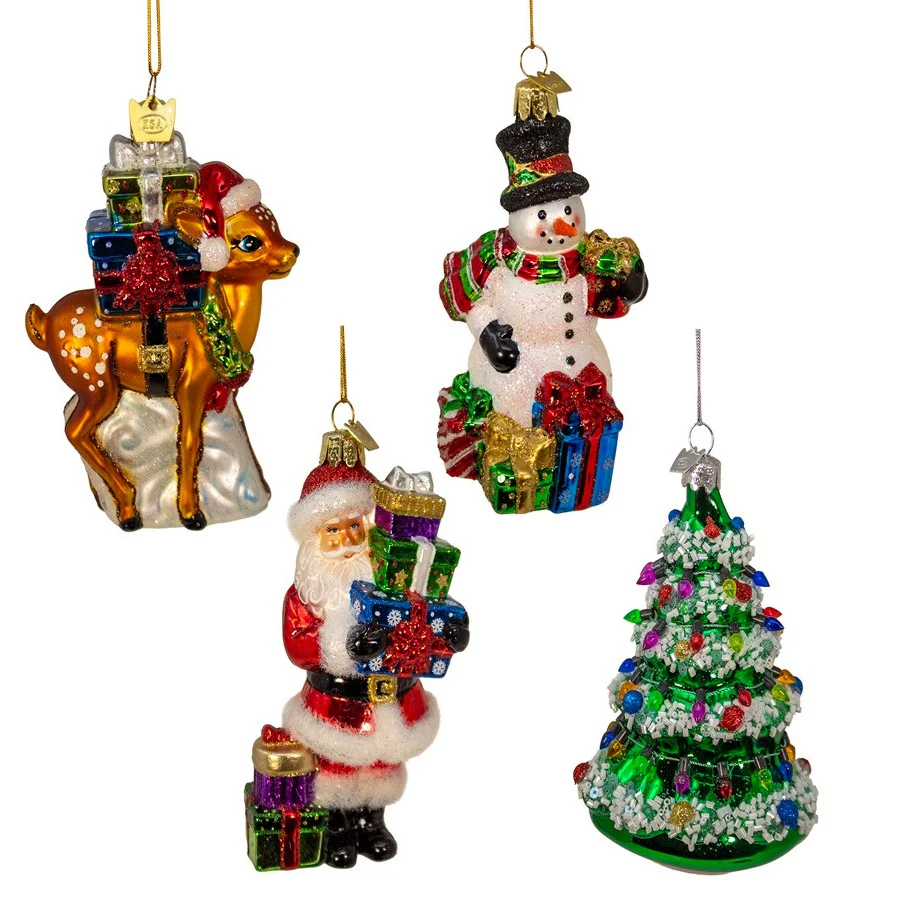 Noble Gems™ Glass Traditional Ornaments, 4.5" (Set of 4) - Image 2