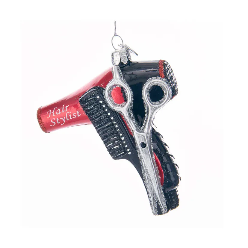 Noble Gems™ Hair Stylist Glass Ornament, 4.5"
