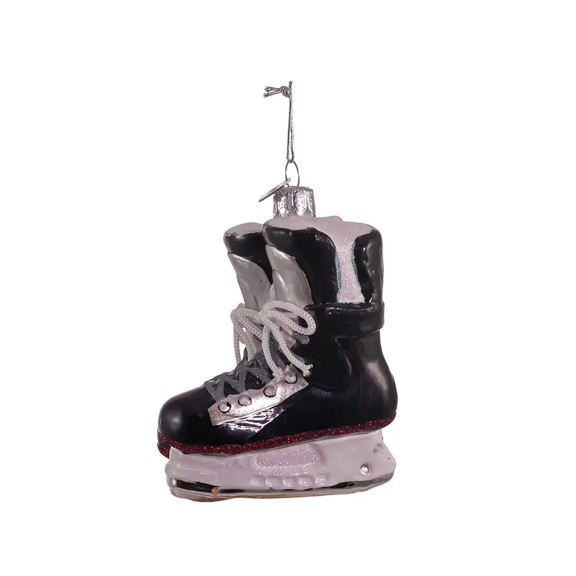 Noble Gems™ Ice Hockey Skates Glass Ornament, 4.25" - Image 4