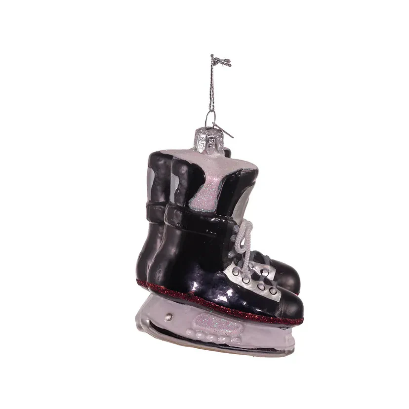 Noble Gems™ Ice Hockey Skates Glass Ornament, 4.25" - Image 5
