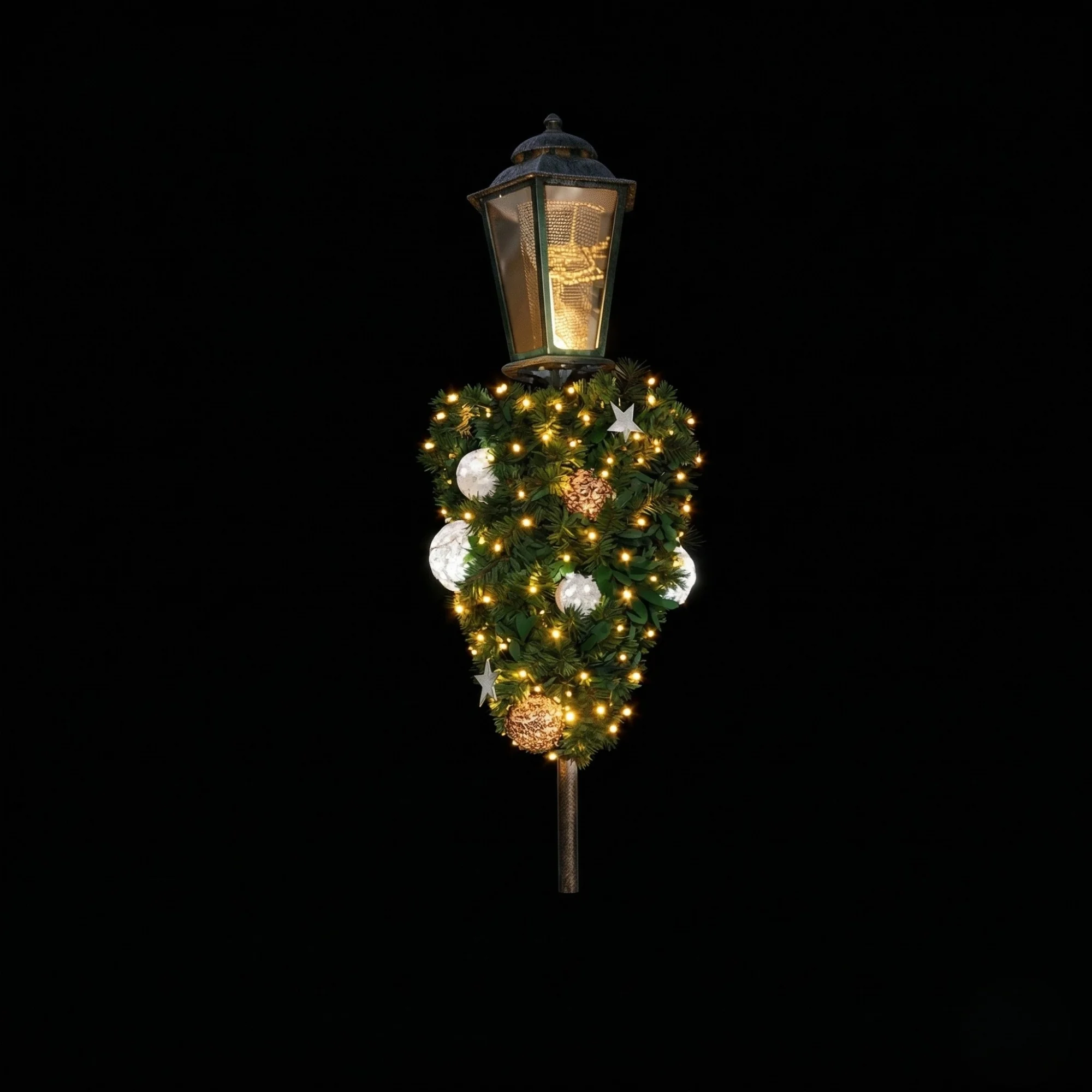 Noel Antique Pole Mount, 4‘ x 11.3‘ x 4.5“, LED (Warm White)