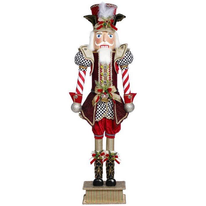 North Pole Checkered Nutcracker Figurine, 49.5" (Large)
