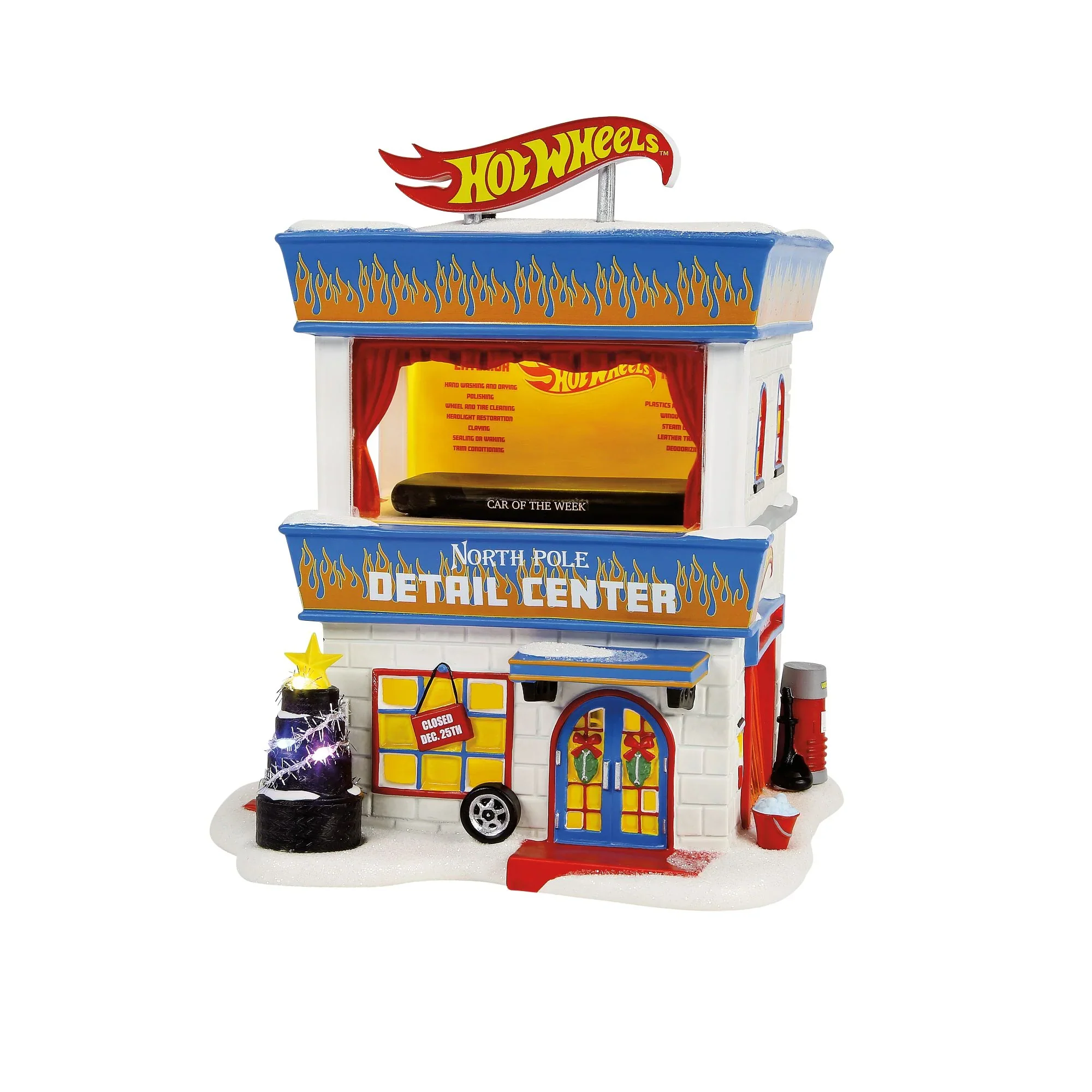 North Pole Series Village - Hot Wheels Detail Center Figurine, 7.3" (Set of 2) - Image 4