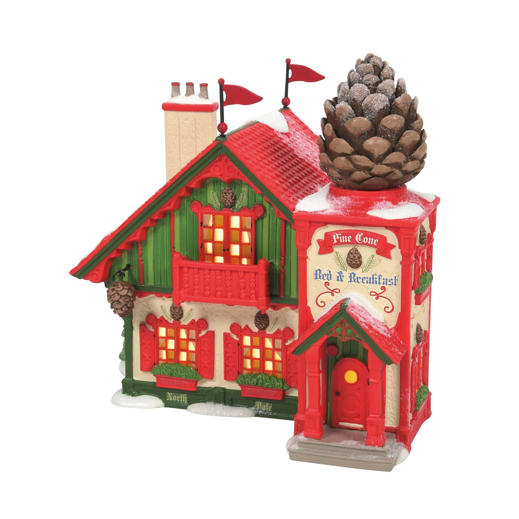 North Pole Series Village - Pine Cone Bed & Breakfast Figurine