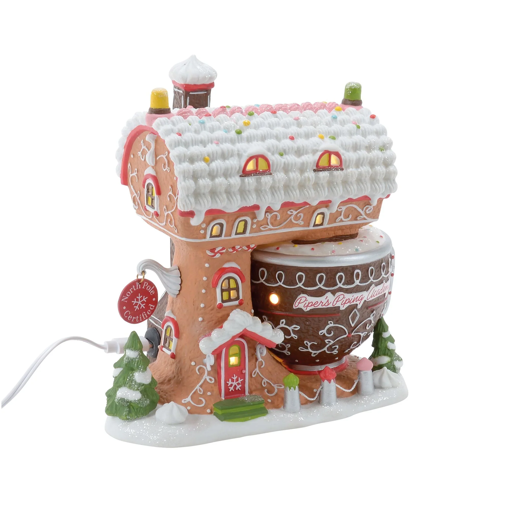 North Pole Series Village - Piper's Piping Academy Figurine, 6.5"