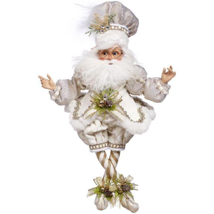 North Pole White Christmas Elf Figurine, 19.5" (Medium)