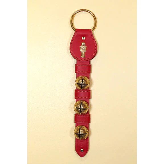 Nutcracker Charm w/3 Solid Brass Bells on Ring-Top, 15" - Image 2