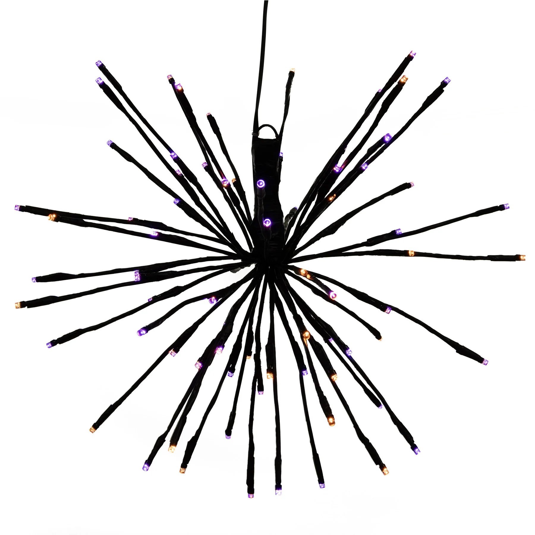 Orange/Purple StarBurst (Double Twinkle), 80 Lights, 16"