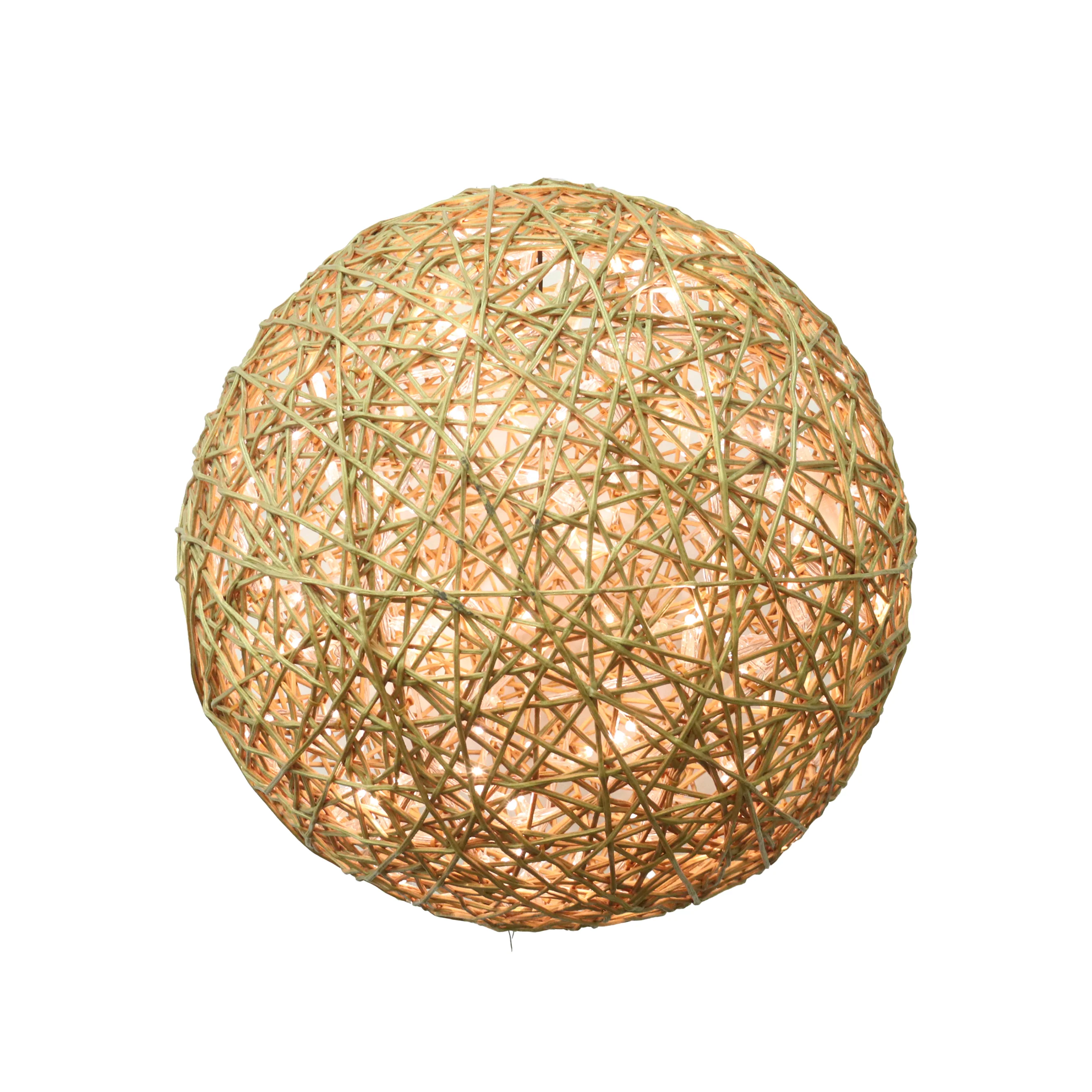 Organic 3D Lit Brilliant Gold Ball, 24" (Warm White LED)