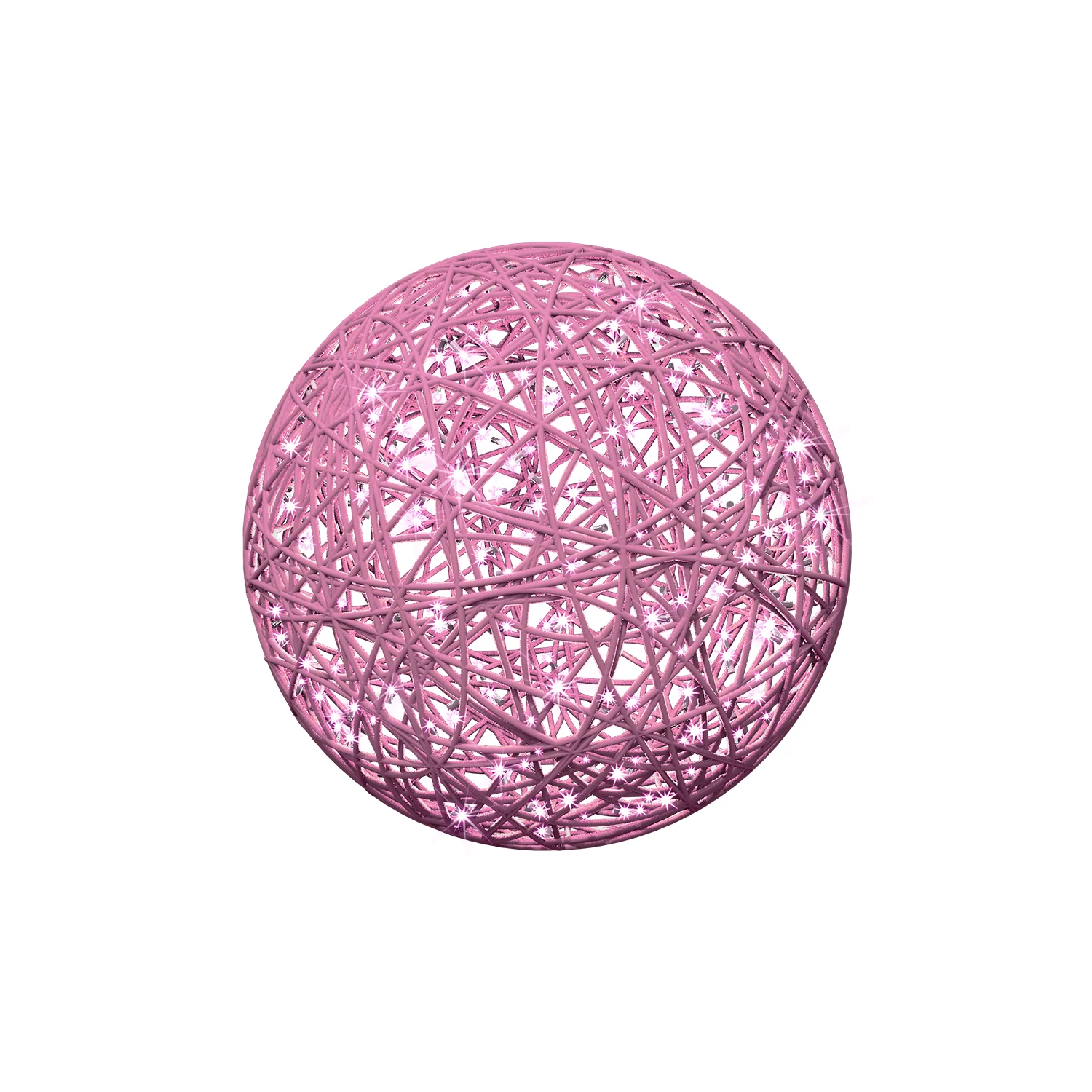 Organic 3D Lit Pastel Pink Ball, 24"