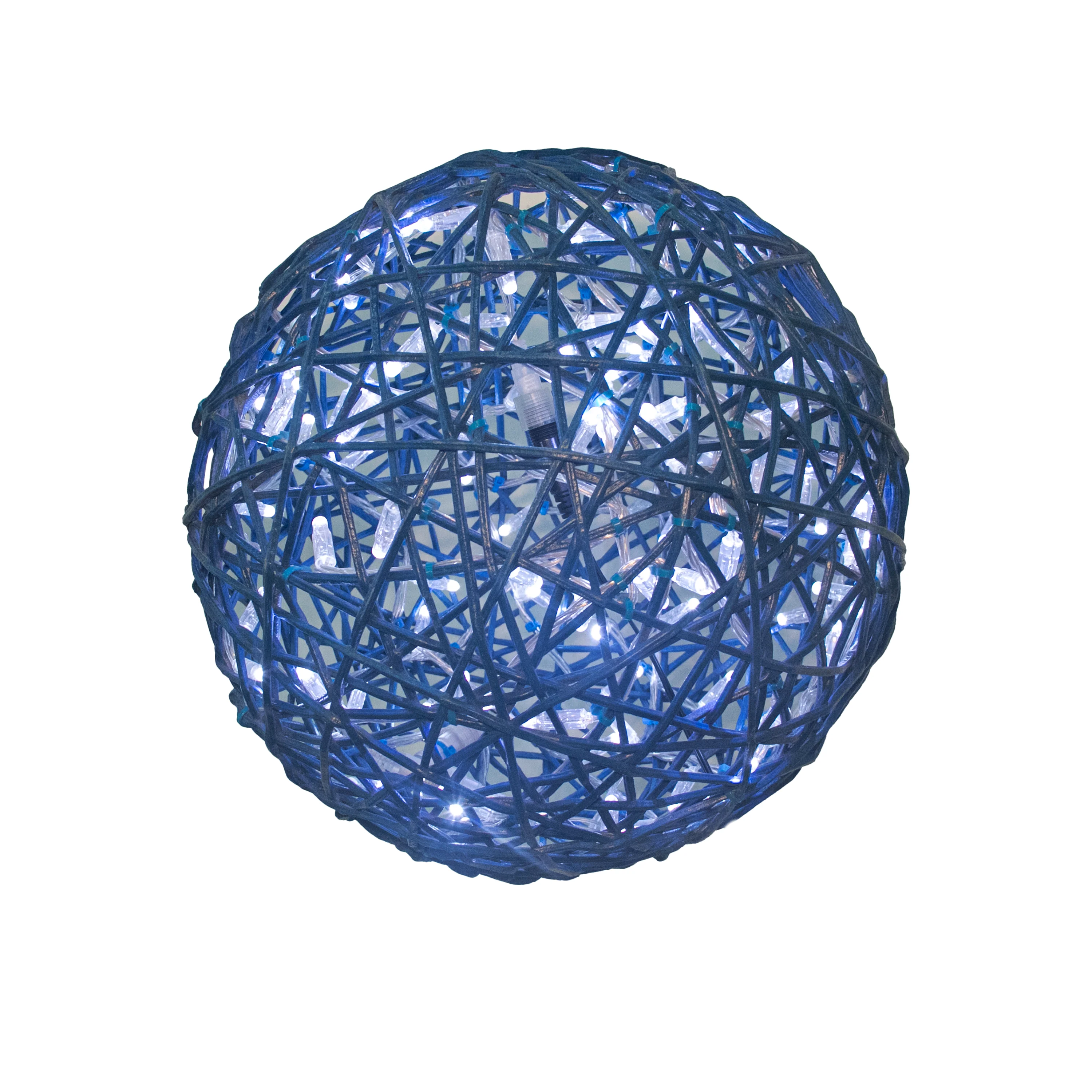 Organic 3D Lit Blue Ball, 15.7" (Cool White LED)