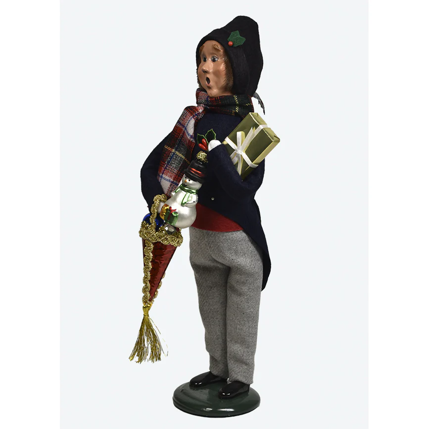 Ornament Family Man Caroler Figurine, 13" - Image 2