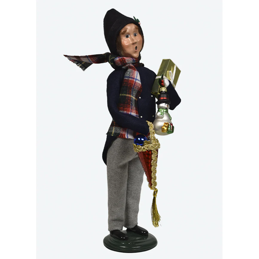 Ornament Family Man Caroler Figurine, 13" - Image 4